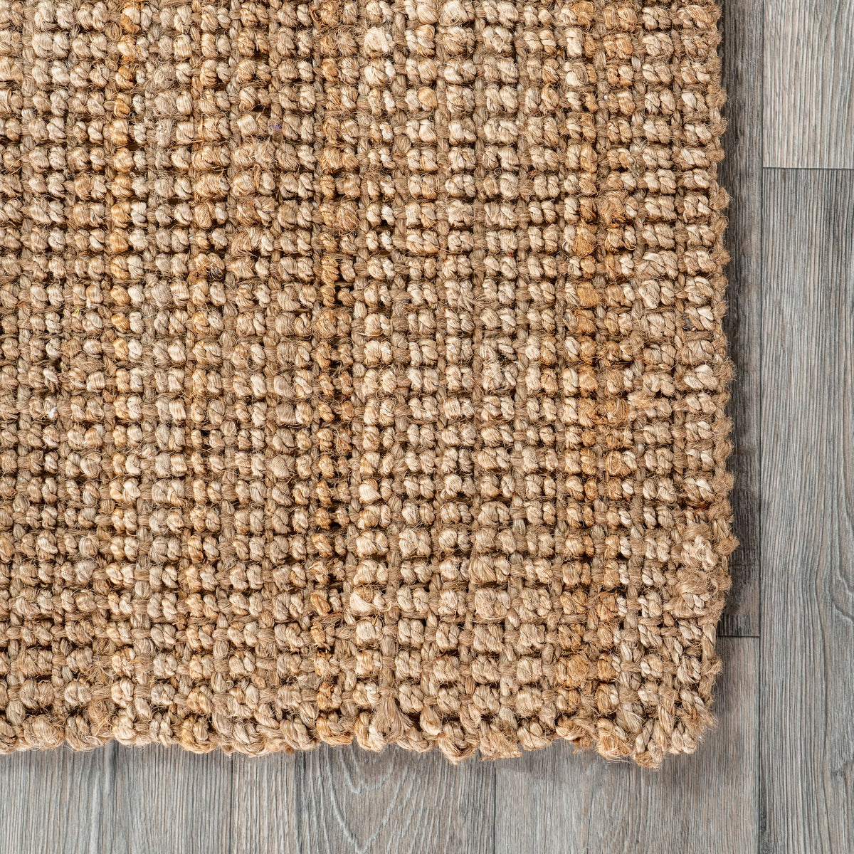 Japandi Ribbed Jute Rug - Natural – view 3
