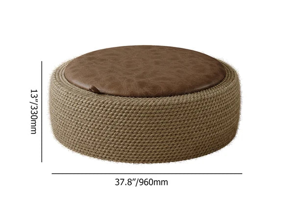 Japandi Woven Rope Coffee Table