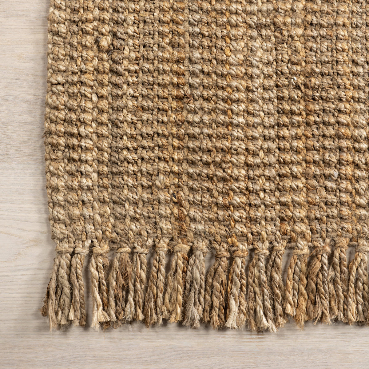 Japandi Chunky Tasseled Jute Rug - Natural – view 4