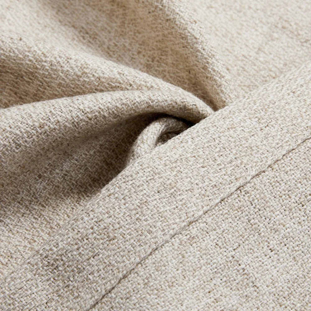 Japandi Custom Wool Linen Blackout Curtains