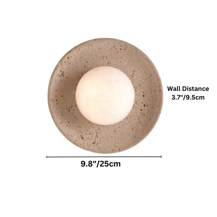 Japandi Travertine Table Lamp – Eretoq