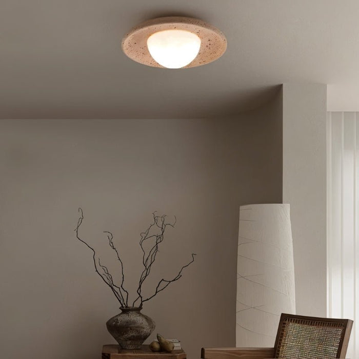 Japandi Travertine Table Lamp – Eretoq