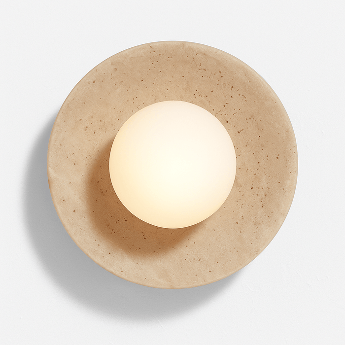 Japandi Travertine Table Lamp – Eretoq