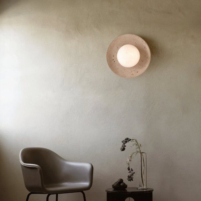 Japandi Travertine Table Lamp – Eretoq