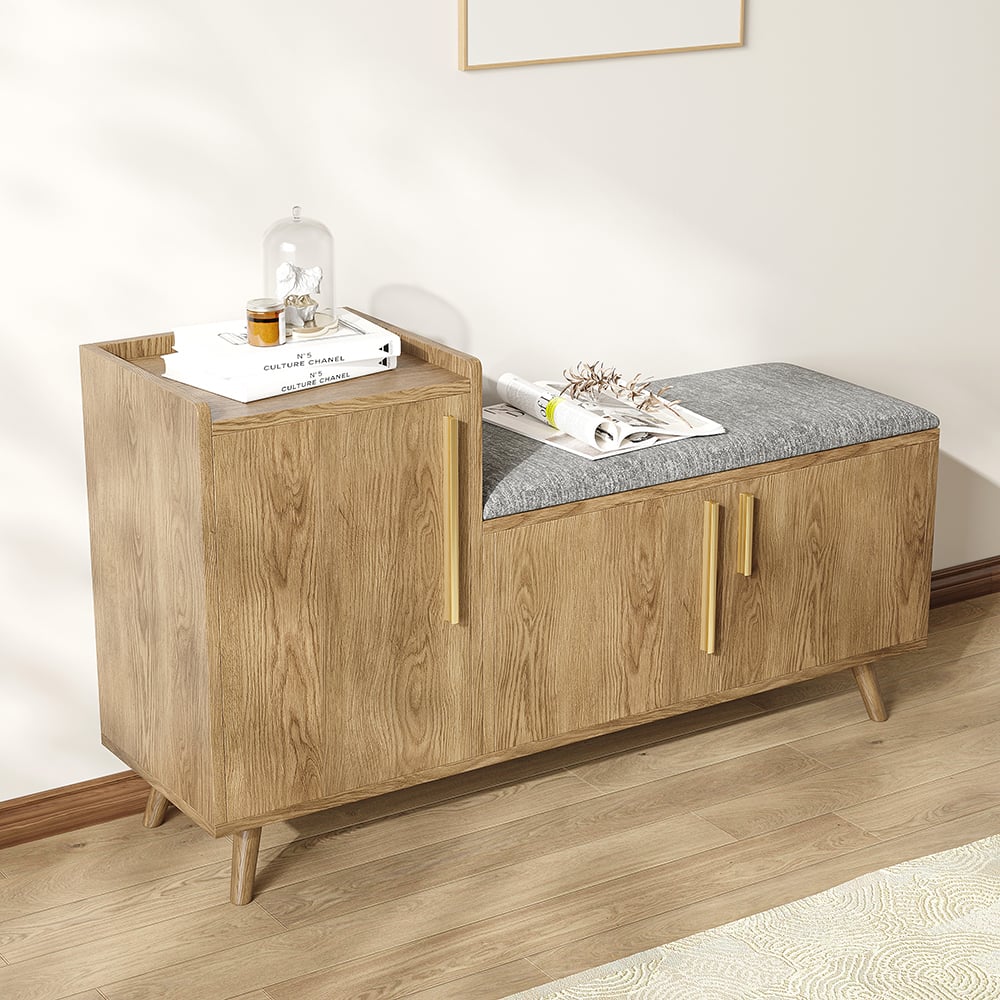 Japandi Wooden Shoe Storage Bench