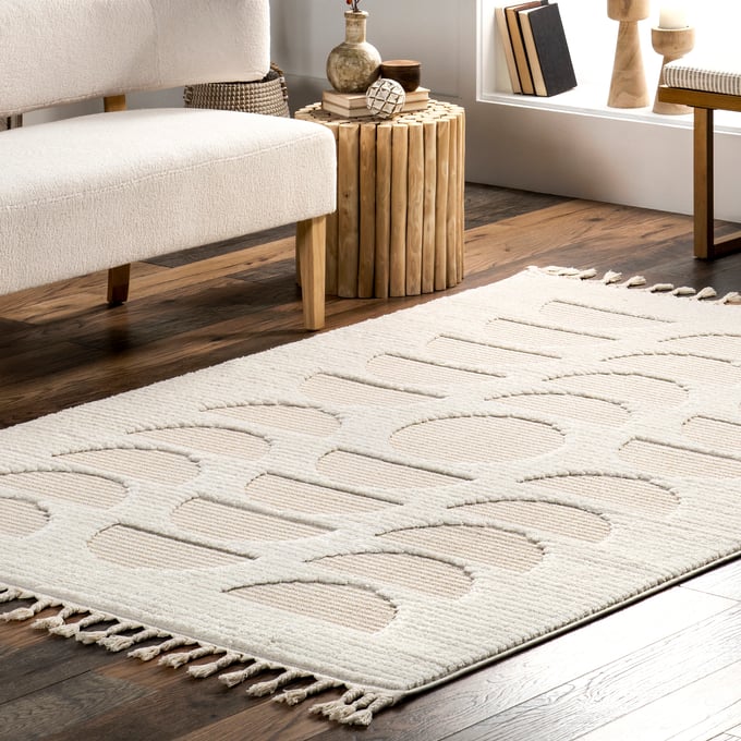 Japandi Abstract Moon Rug