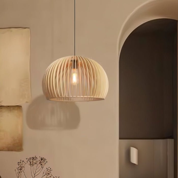 Japandi Compact Brass Pendant Light – Fulvo
