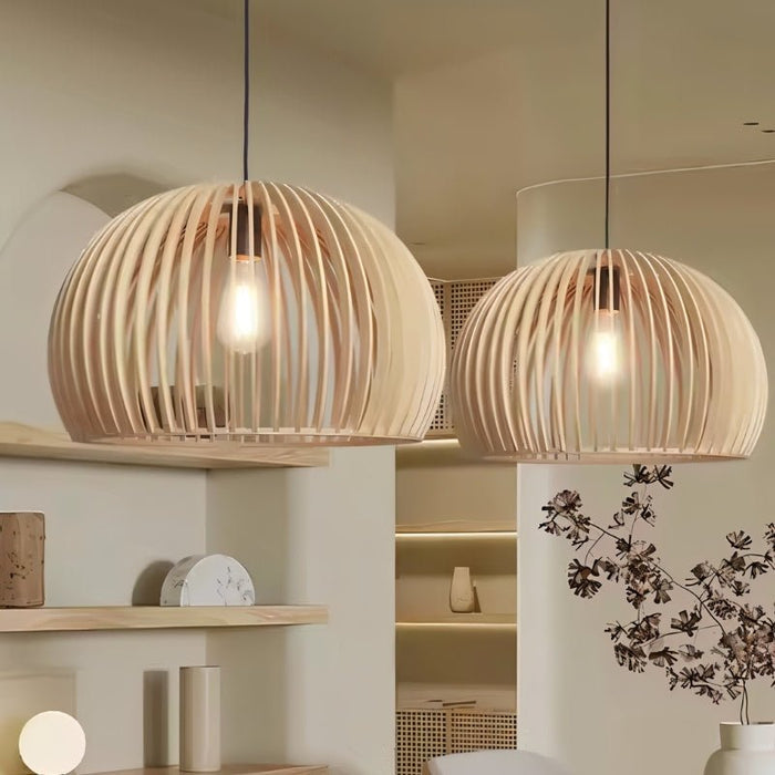 Japandi Compact Brass Pendant Light – Fulvo