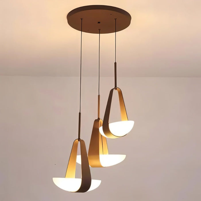 Japandi Sculptural Matte Pendant Light – Fune