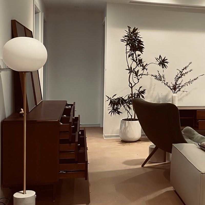 Japandi Dual Shade Sculptural Floor Lamp – Galix