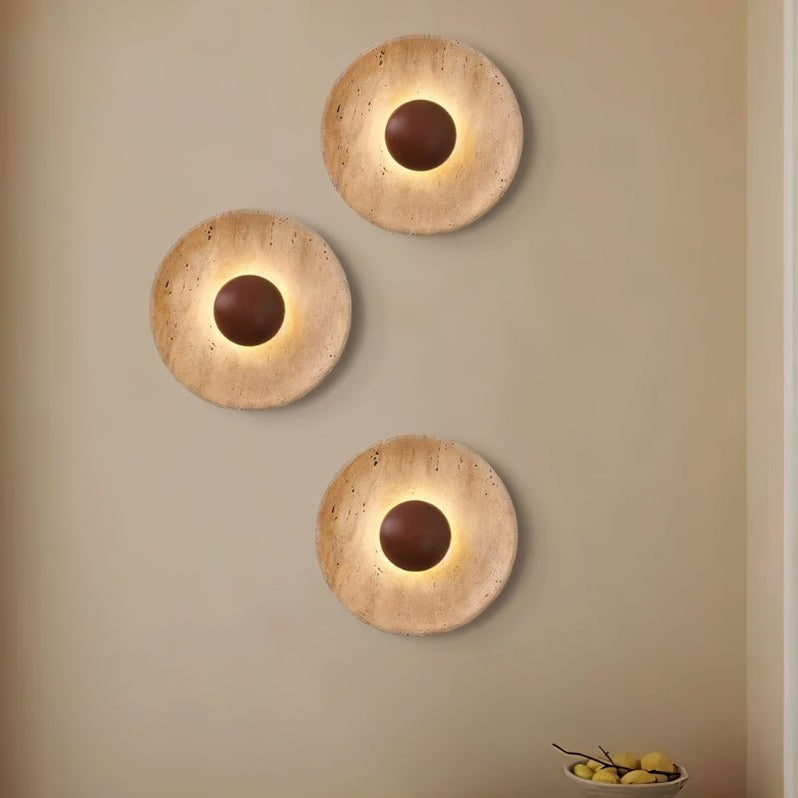 Japandi Rectangular Travertine Wall Lamp With Soft Glow – Glova