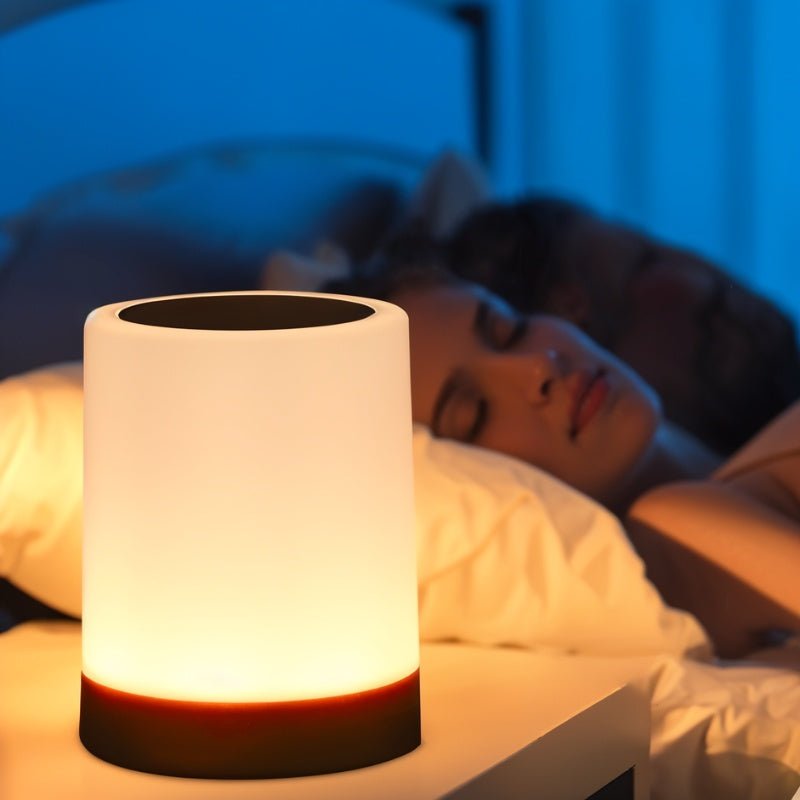 Japandi Linen Shade Table Lamp With Curved Form – Halina