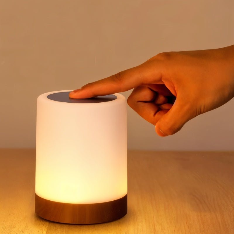 Japandi Linen Shade Table Lamp With Curved Form – Halina