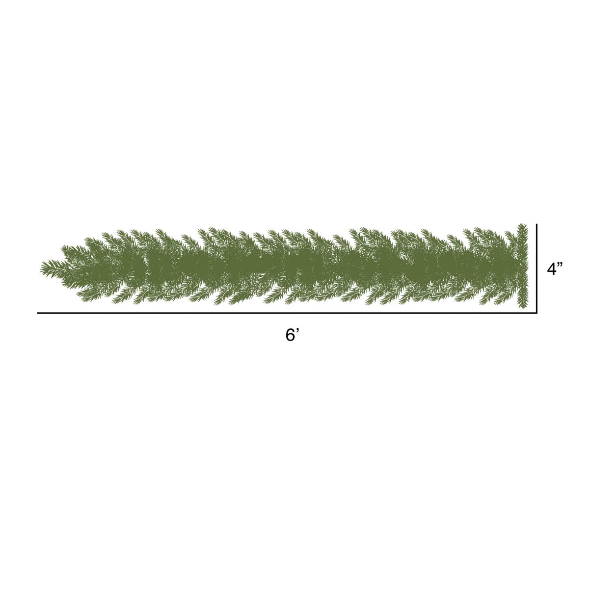 Hemlock garland dimensions