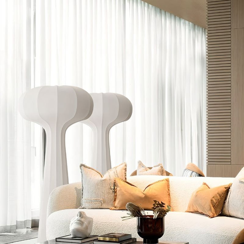 Japandi Minimalist Matte Black Floor Lamp – Himins
