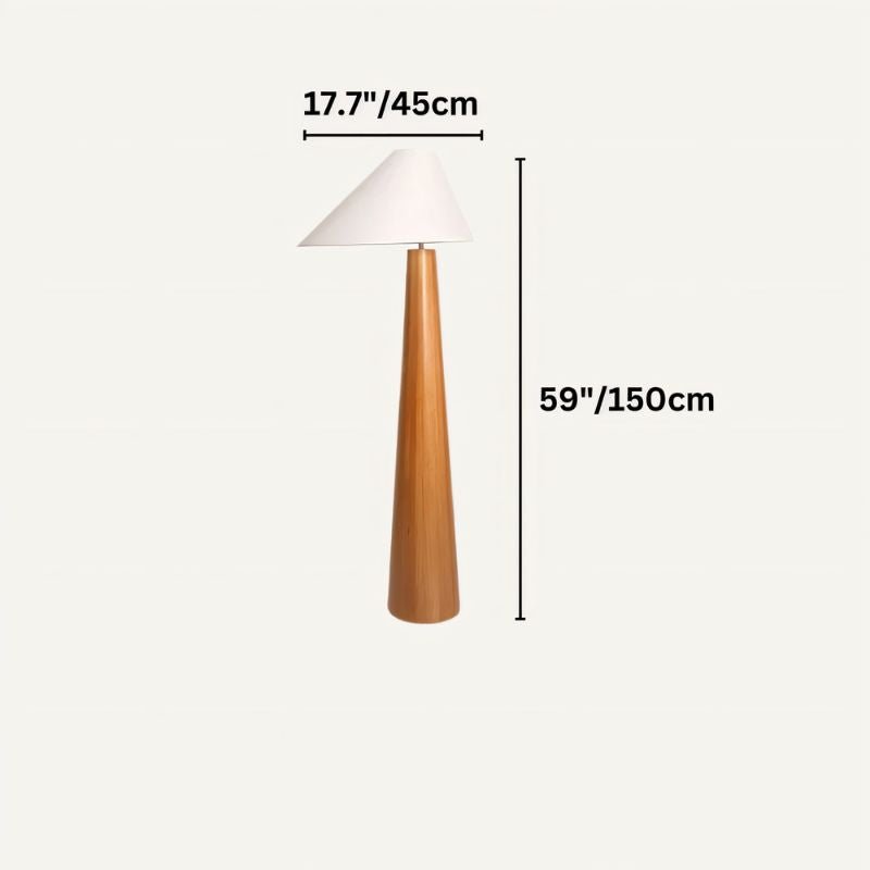 Japandi Solid Oak Floor Lamp With Clean Lines – Holza