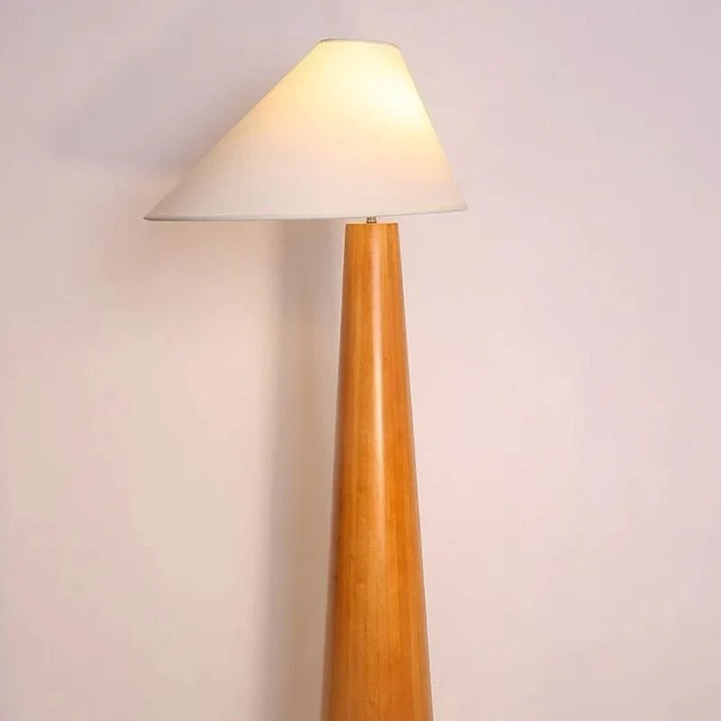 Japandi Solid Oak Floor Lamp With Clean Lines – Holza