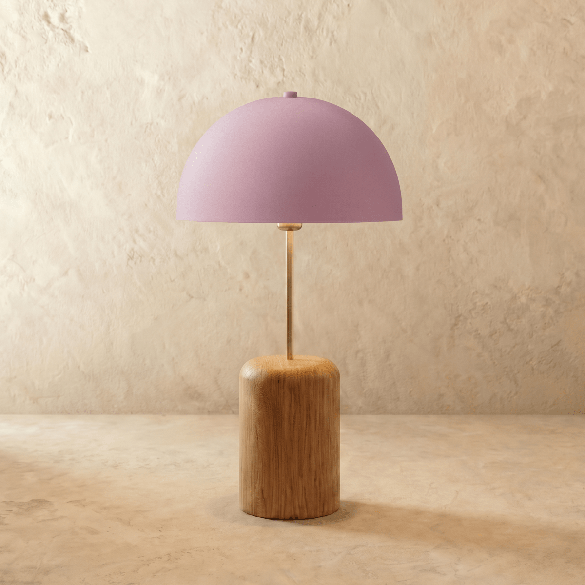 Japandi Wood Base Table Lamp with Dome Shade - Kroki – view 3
