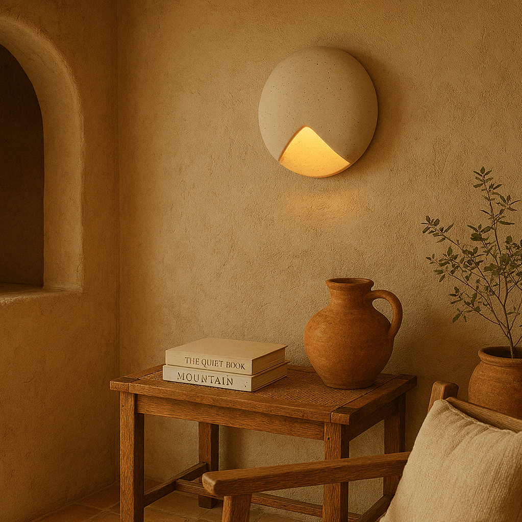 Japandi Cone-Shaped Metal Wall Lamp – Lexora