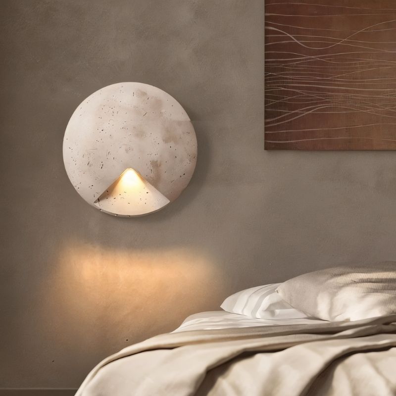 Japandi Cone-Shaped Metal Wall Lamp – Lexora
