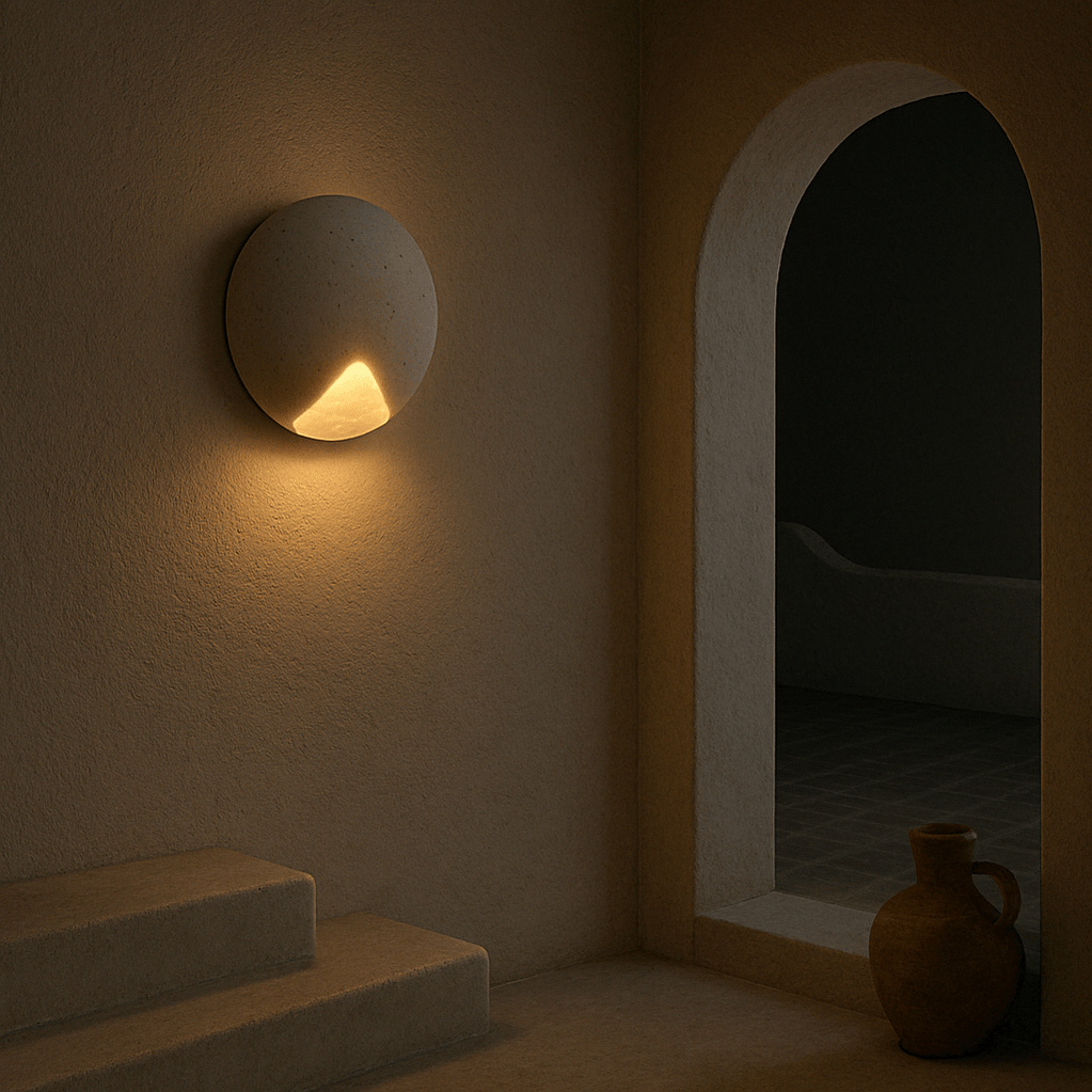 Japandi Cone-Shaped Metal Wall Lamp – Lexora