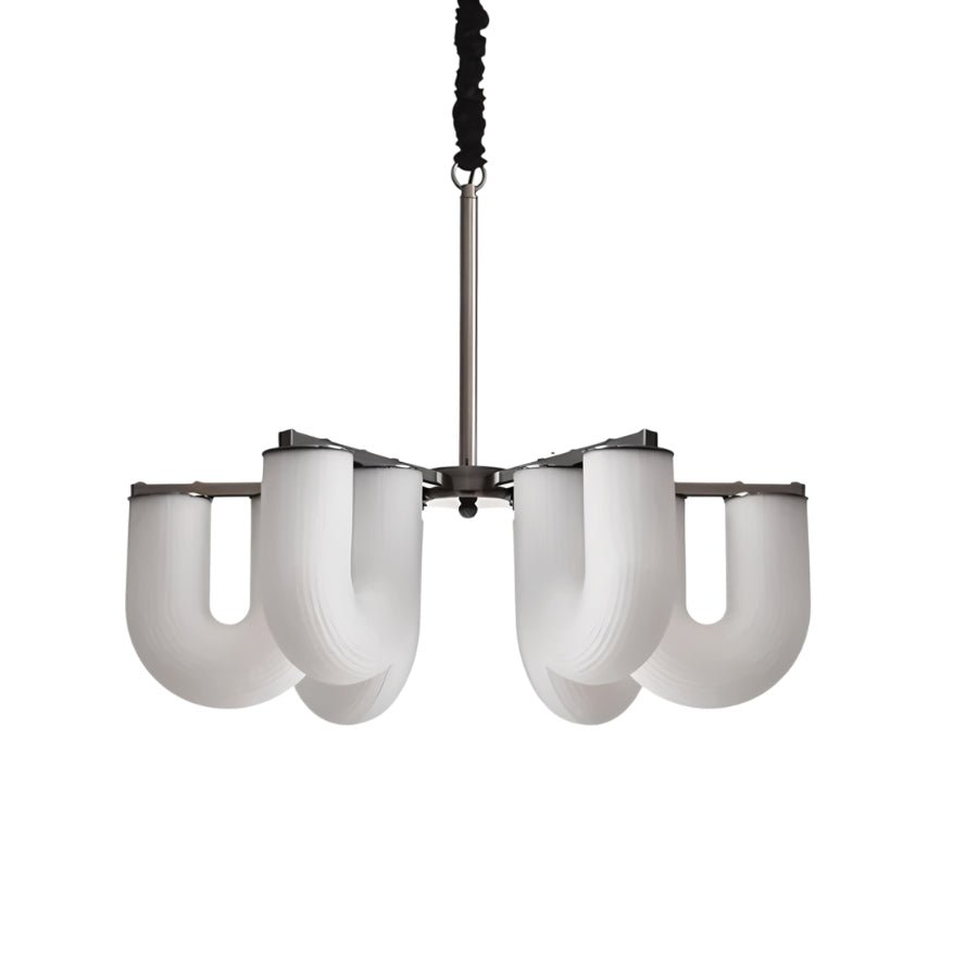 Japandi Wave-Inspired Metal Chandelier – Libbu