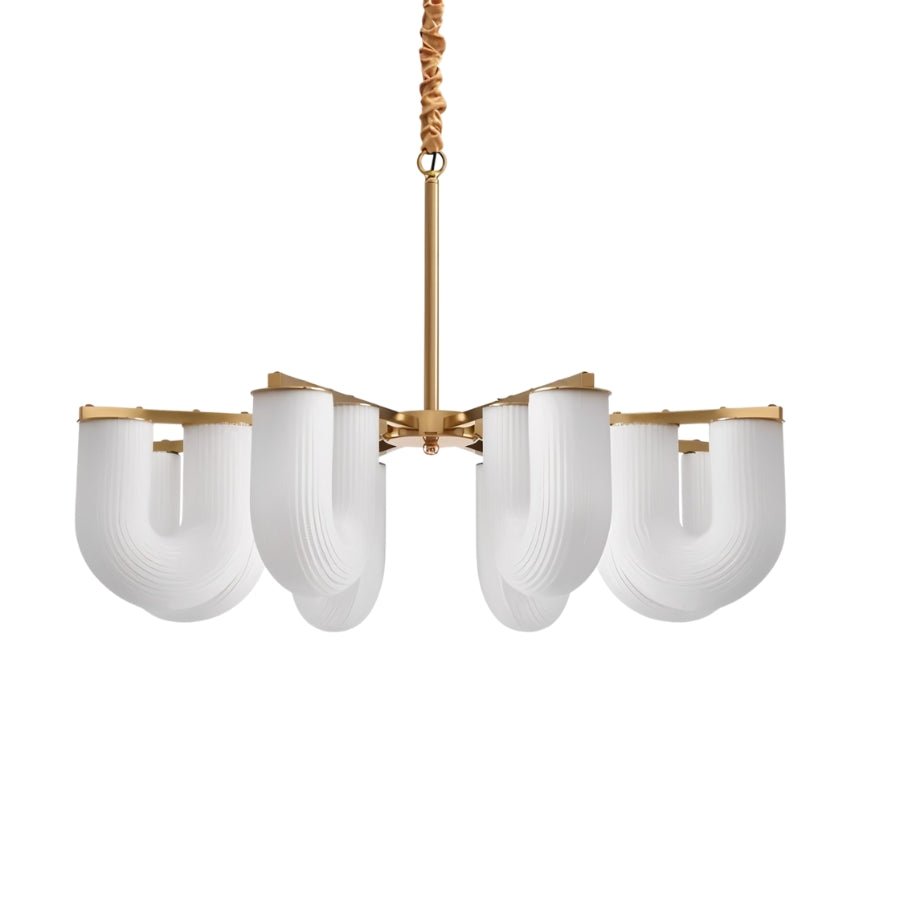 Japandi Wave-Inspired Metal Chandelier – Libbu
