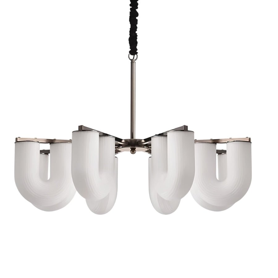 Japandi Wave-Inspired Metal Chandelier – Libbu