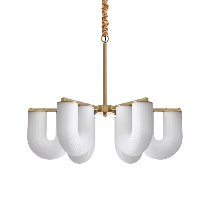 Japandi Wave-Inspired Metal Chandelier – Libbu