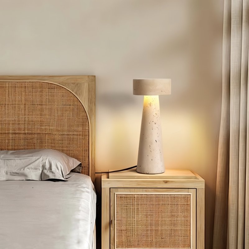 Japandi Sculptural Ceramic Table Lamp – Lycoris