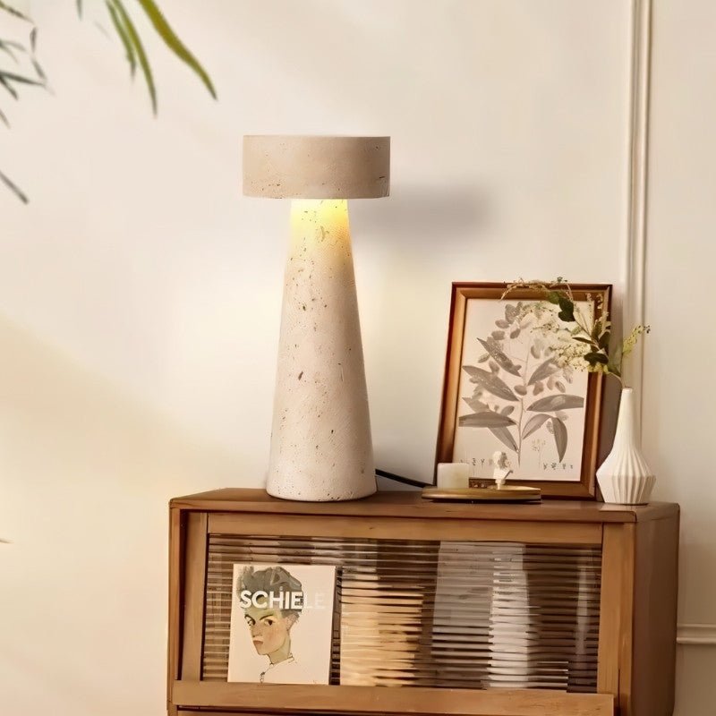 Japandi Sculptural Ceramic Table Lamp – Lycoris