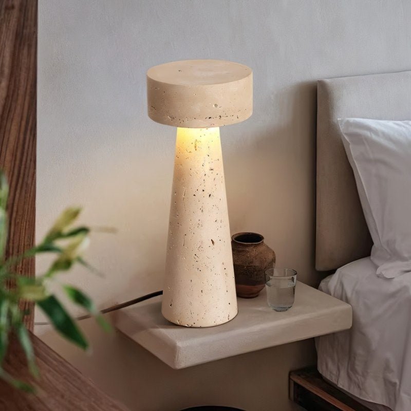 Japandi Sculptural Ceramic Table Lamp – Lycoris