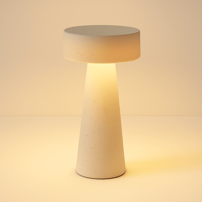 Japandi Sculptural Ceramic Table Lamp – Lycoris
