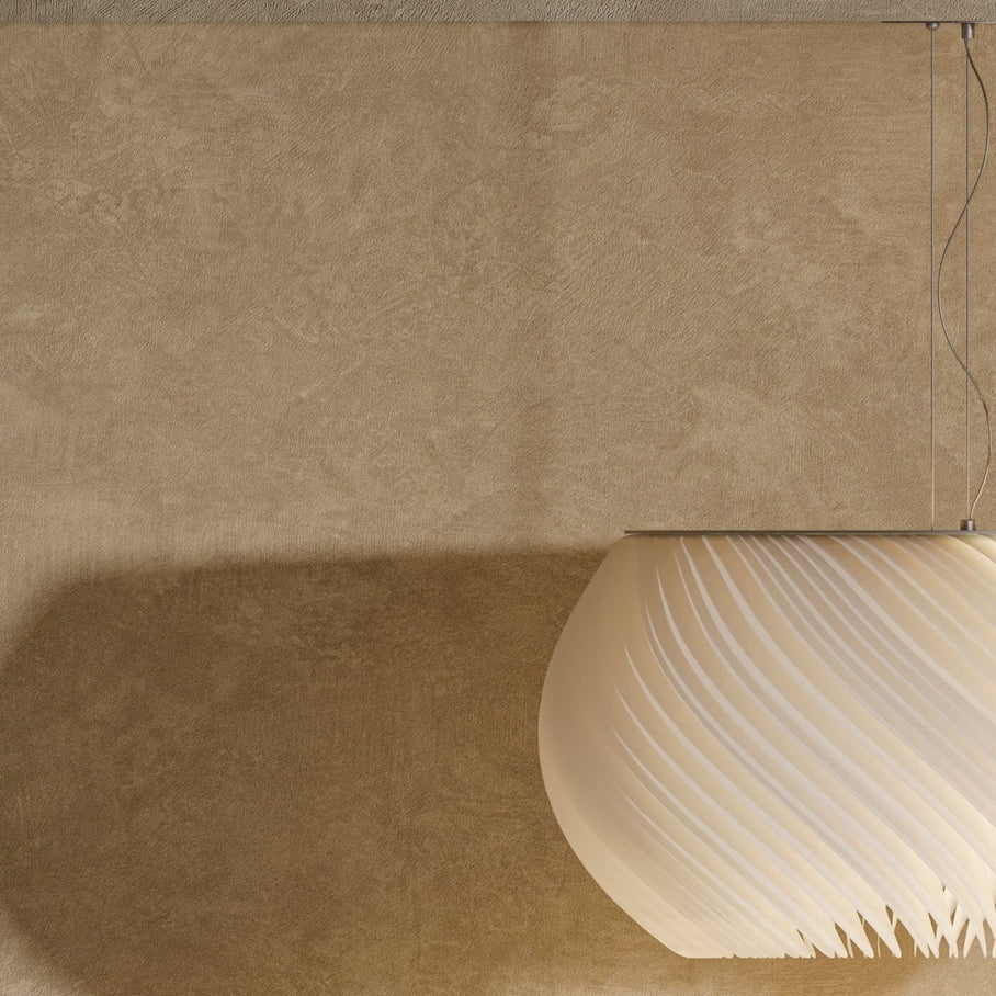 Japandi Curved Metal & Opal Glass Chandelier – Malakos