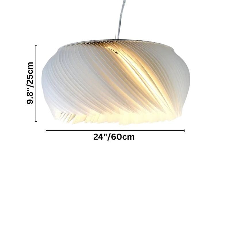 Japandi Curved Metal & Opal Glass Chandelier – Malakos