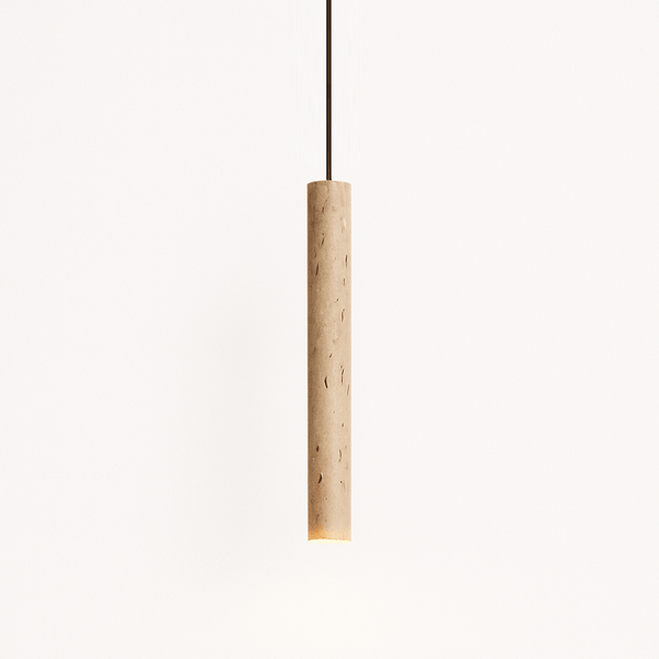 Japandi Sculpted Wood Pendant Light – Marus