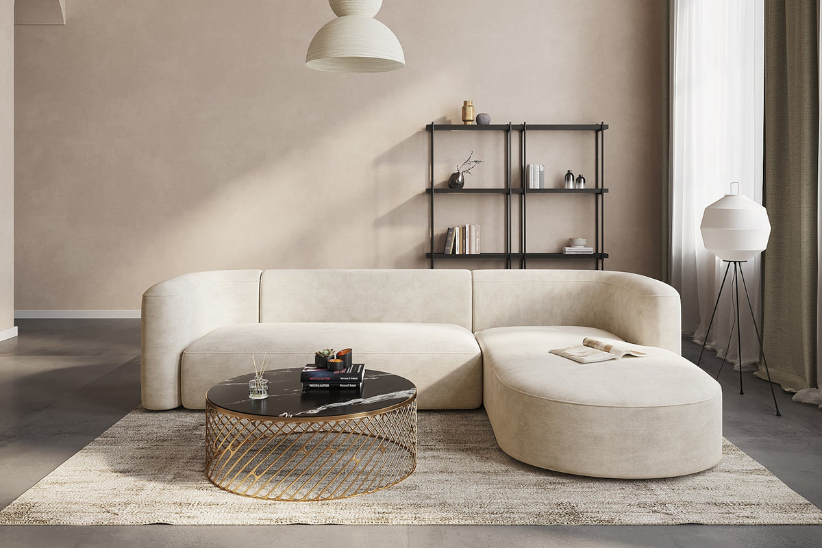 Japandi Velvet Sofa