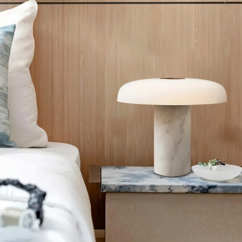 Japandi Natural Texture Table Lamp With Soft Glow – Nalpi