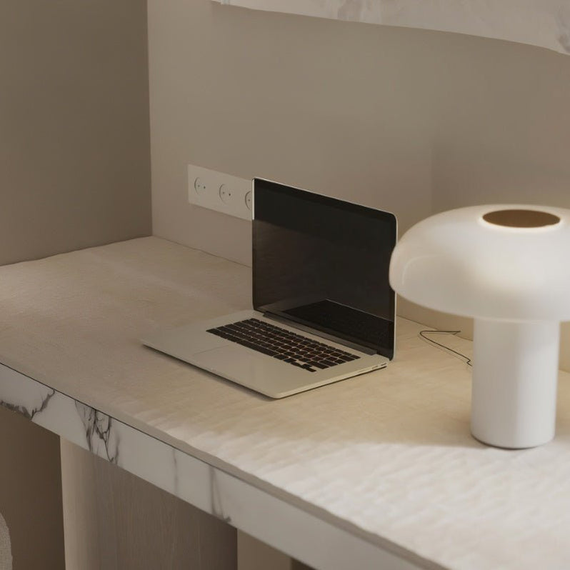 Japandi Natural Texture Table Lamp With Soft Glow – Nalpi