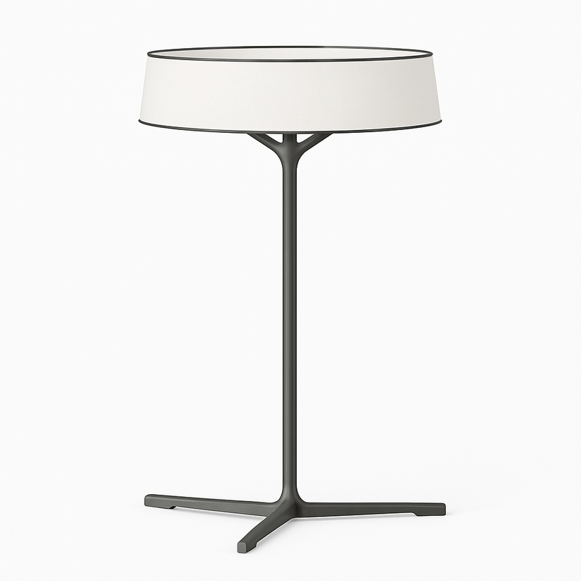 Japandi Opaline Glass Table Lamp With Brass Base – Odeon