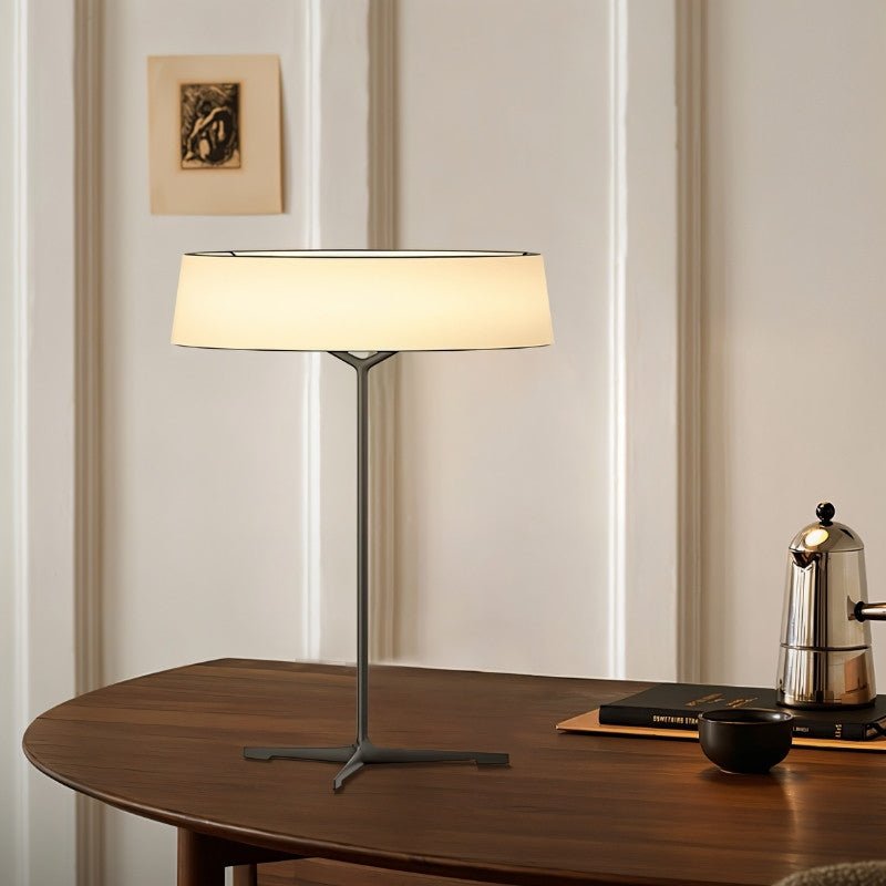 Japandi Opaline Glass Table Lamp With Brass Base – Odeon