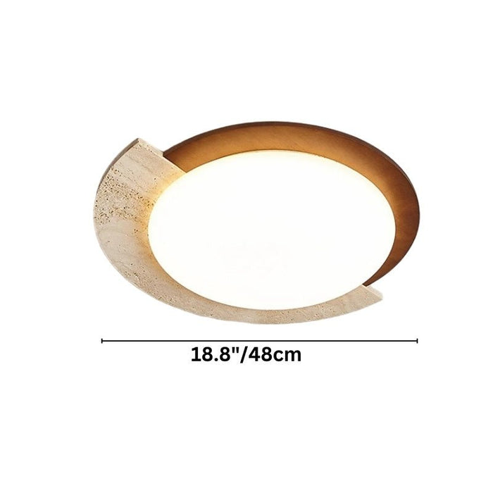 Japandi Travertine Table Lamp – Ozama