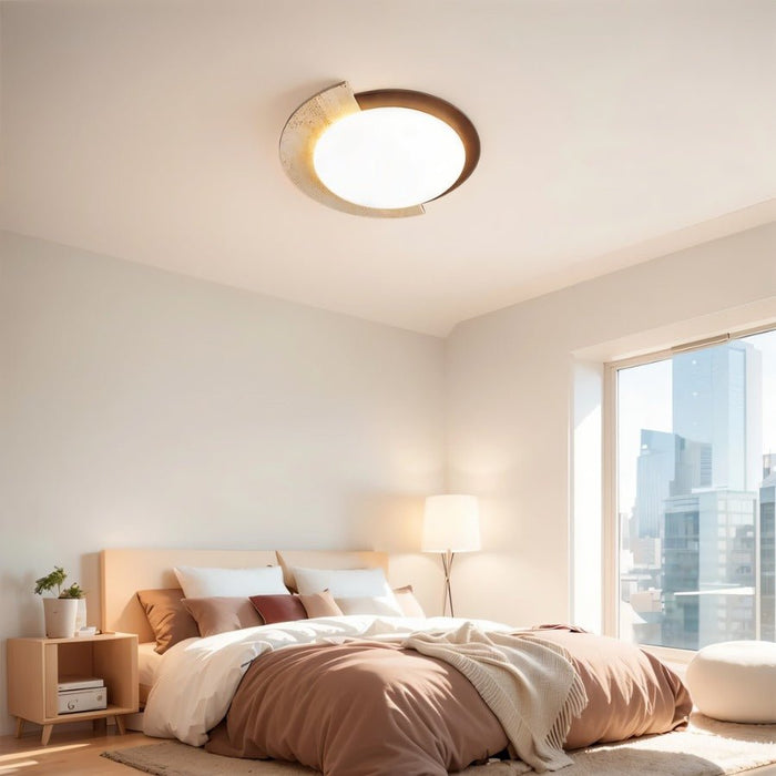 Japandi Travertine Table Lamp – Ozama