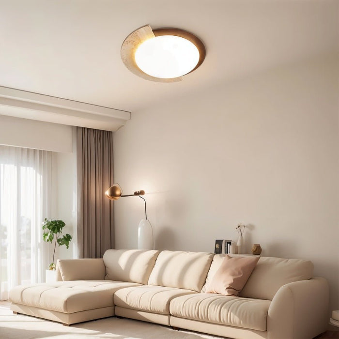 Japandi Travertine Table Lamp – Ozama