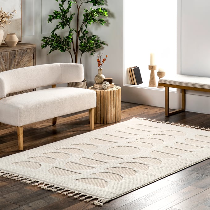 Japandi Abstract Moon Rug