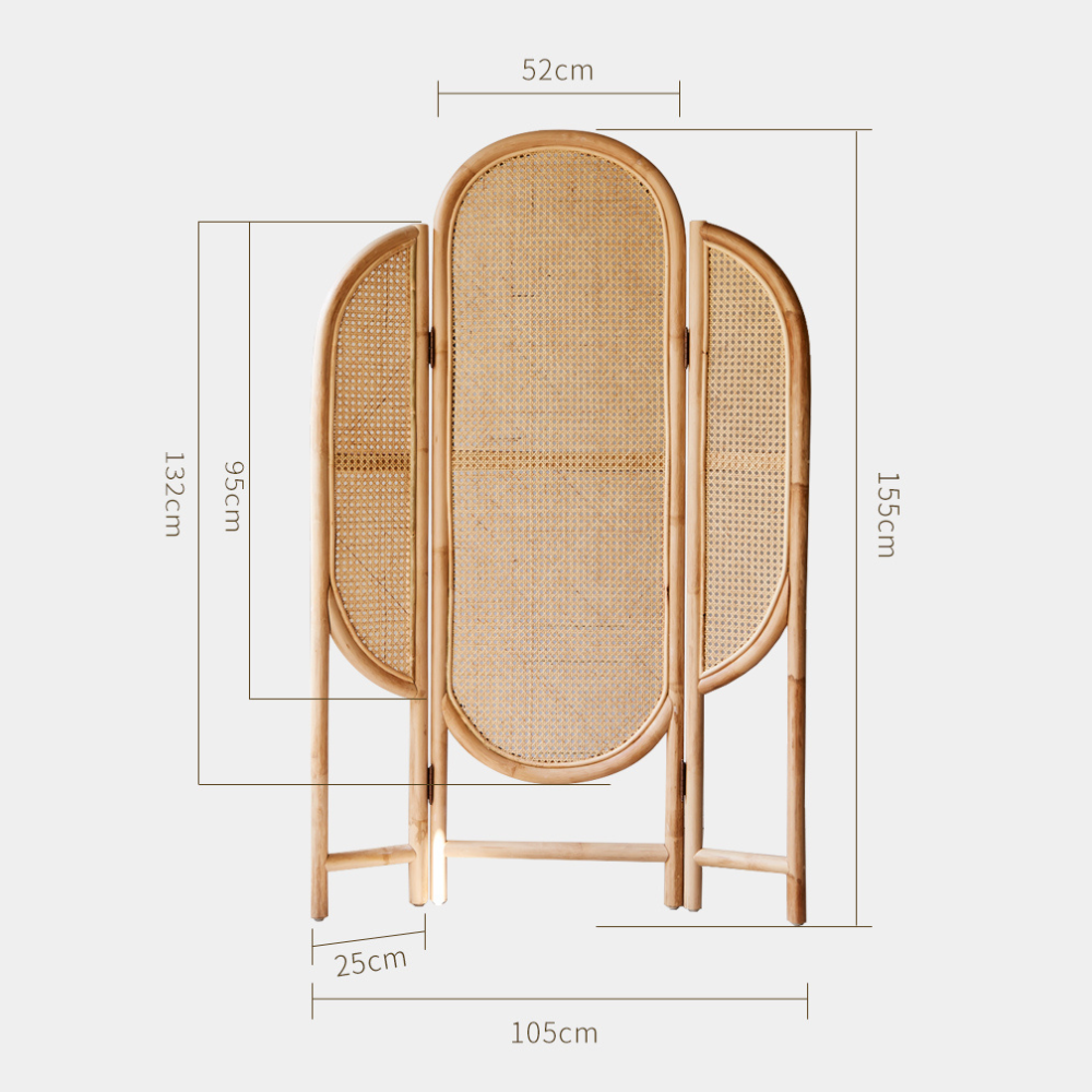 Accordion Rattan Japandi Room Divider | Japandistore®