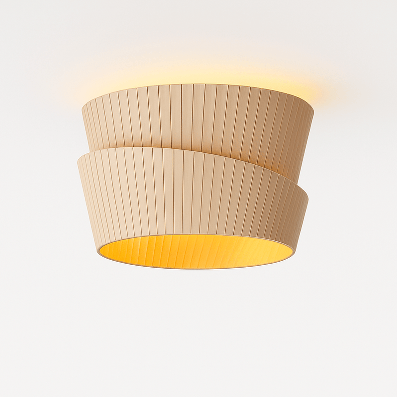 Japandi Organic Wood Ceiling Light – Rawa