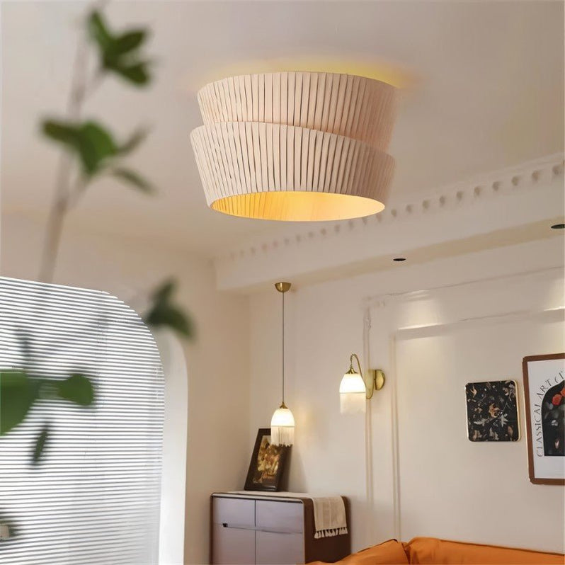 Japandi Organic Wood Ceiling Light – Rawa