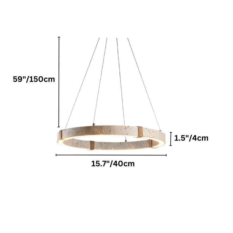Japandi Circular Brass Chandelier – Ringo