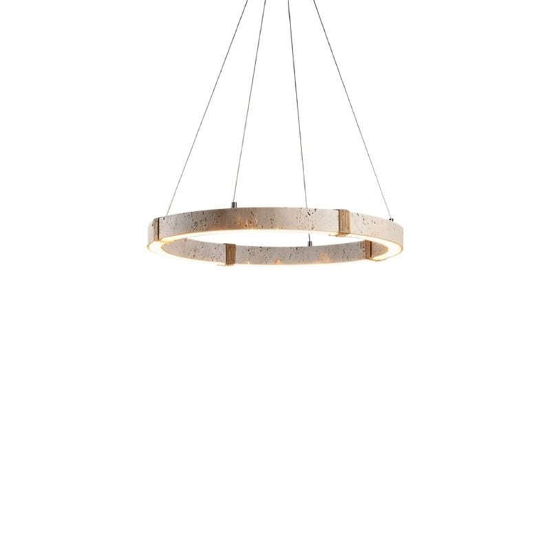 Japandi Circular Brass Chandelier – Ringo